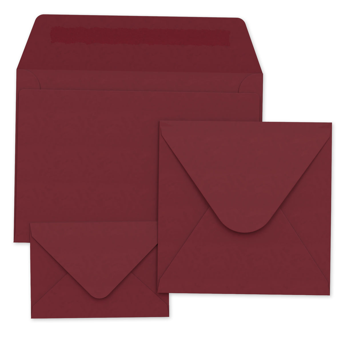 Envelopes cor de bordeaux