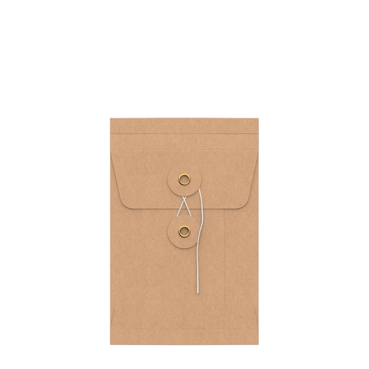 Envelopes com fecho de corda e arruela e reforço