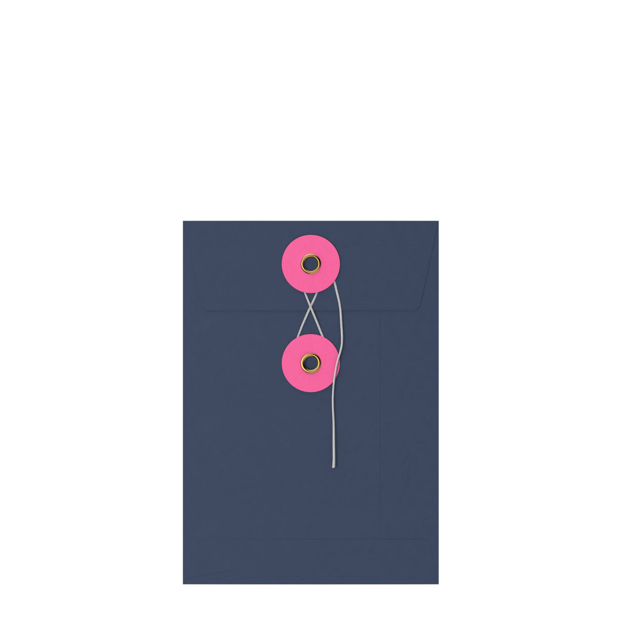 Envelopes coloridos com fecho de corda e anilha