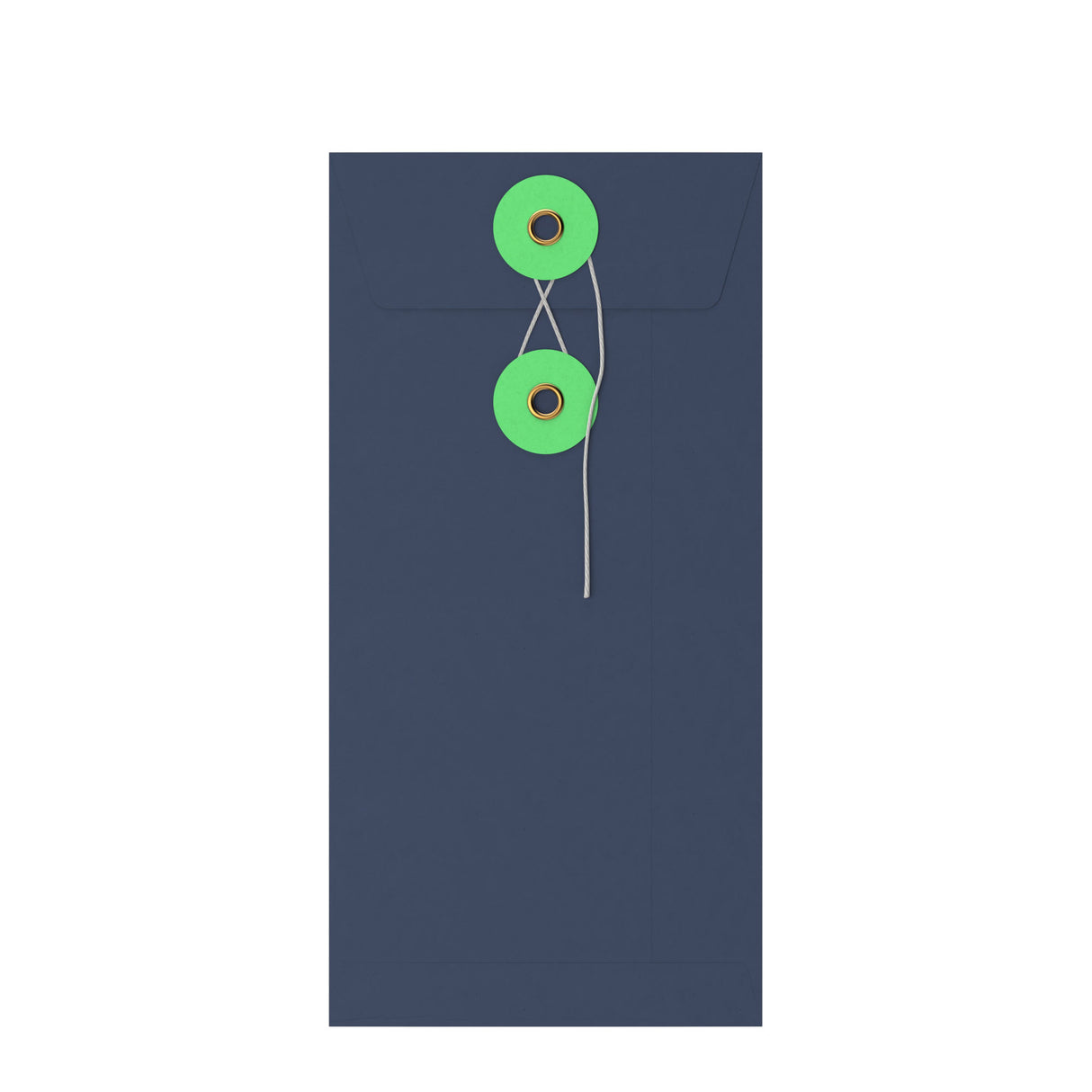 Envelopes coloridos com fecho de corda e anilha