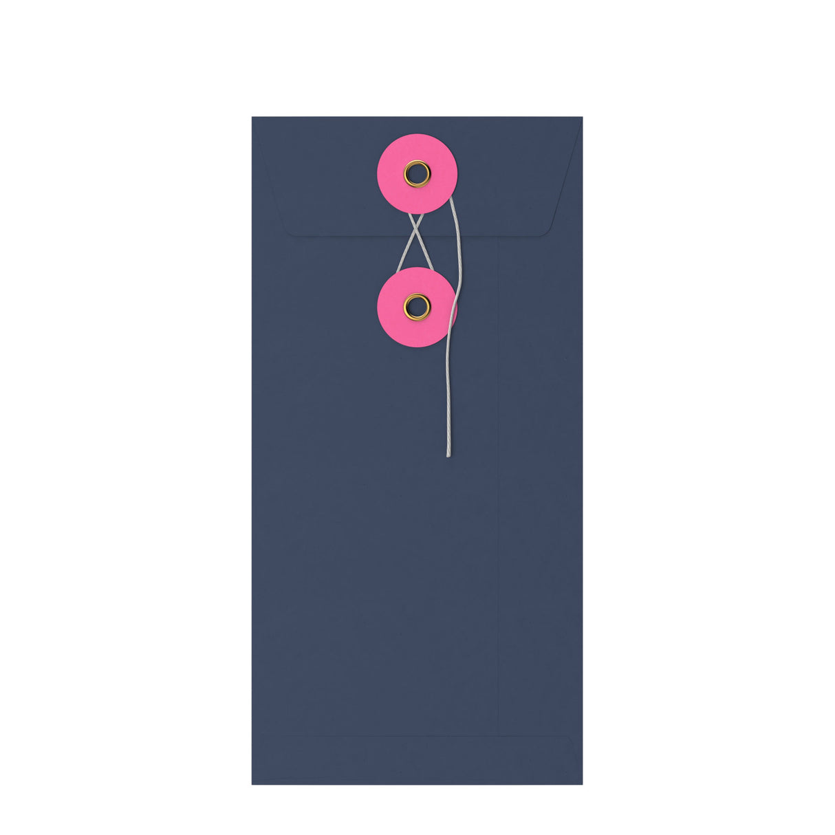 Envelopes coloridos com fecho de corda e anilha