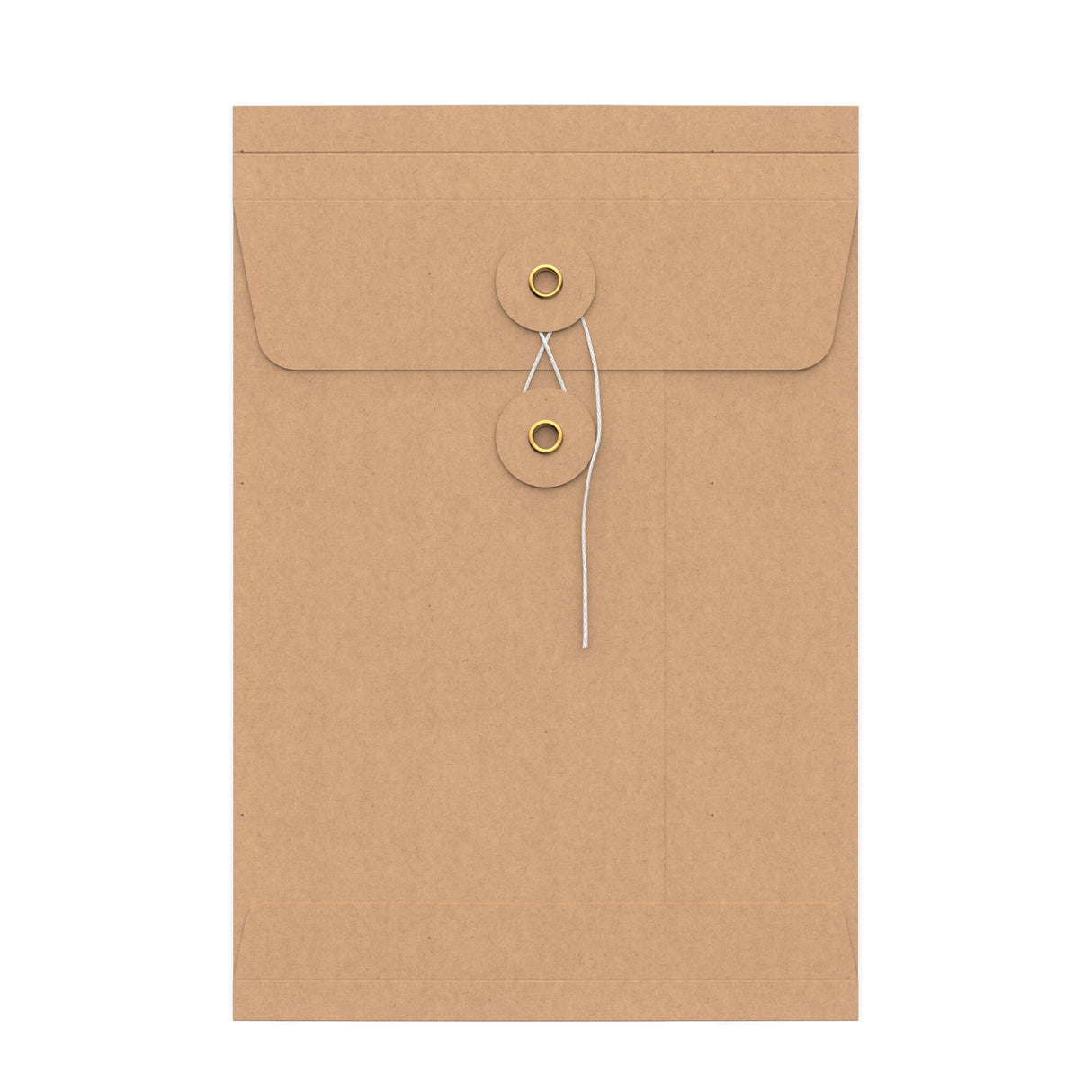 Envelopes com fecho de corda e arruela e reforço