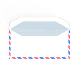 Envelope branco de correio aéreo 110x220 mm (DL)