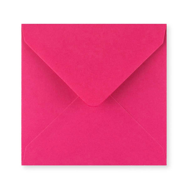 Fuschia Pink Gummed V-Flap Greeting Card Envelope (140 x 140mm)