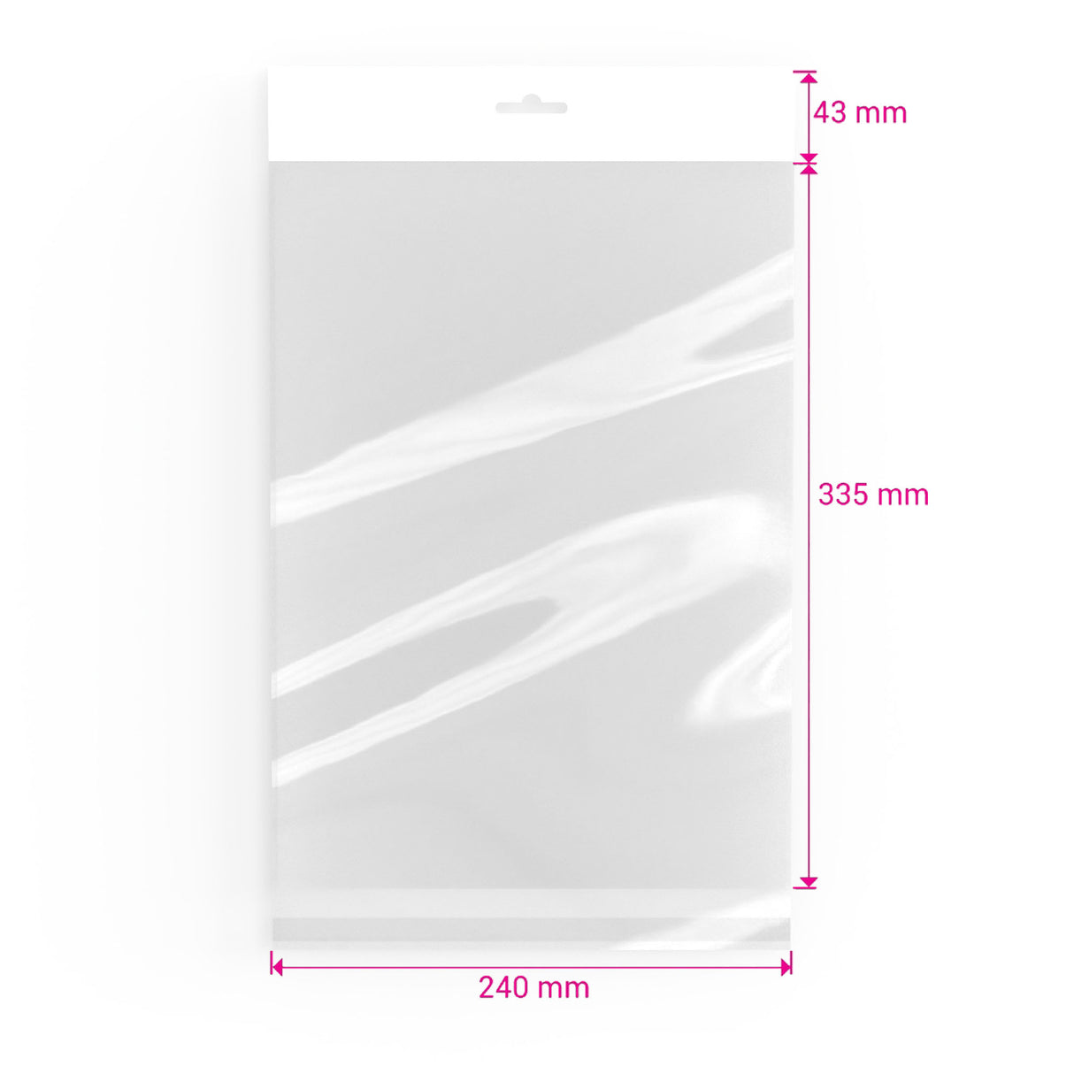 Sacos de celofane com cabeçalho (OPP)