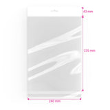 Sacos de celofane com cabeçalho (OPP)