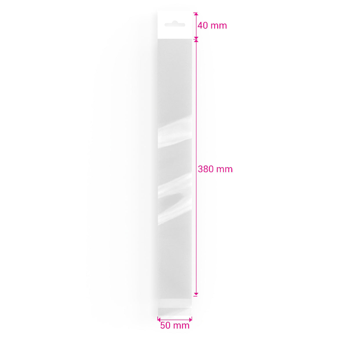 Sacos de celofane com cabeçalho (OPP)