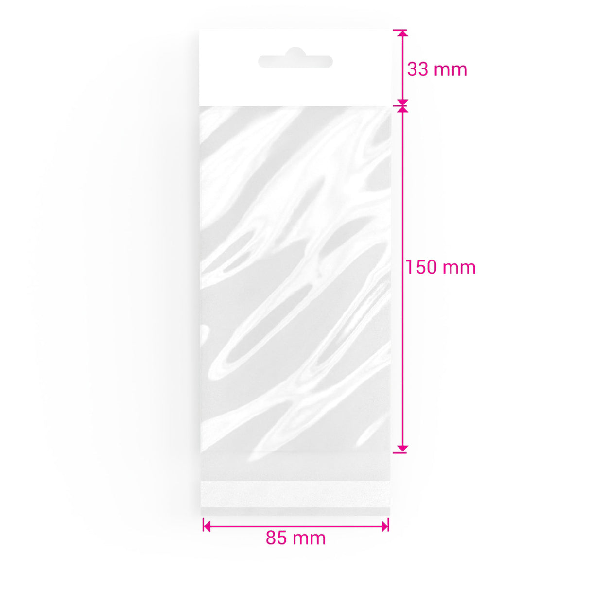 Sacos de celofane com cabeçalho (OPP)