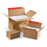 Caixa de papelão de profundidade variável com fecho autovedante para remessas