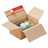 Caixa de papelão de profundidade variável com fecho autovedante para remessas