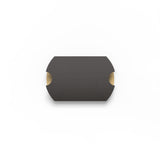 Caixa de travesseiro preta com nervuras