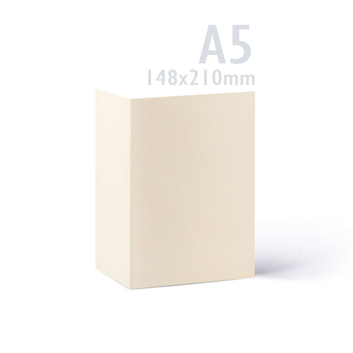 Conjunto de cartões e envelopes com acabamento de linho