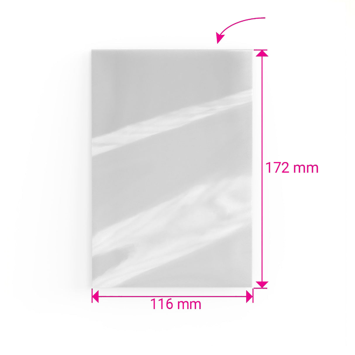 Sacos de celofan sem fecho