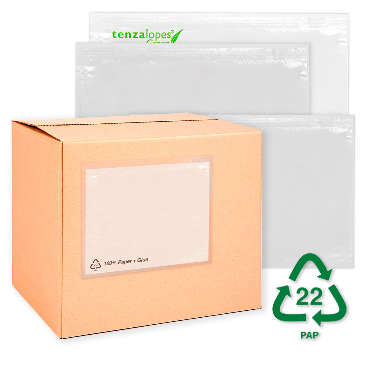 Sacos de papel adesivo para documentos sem impressão