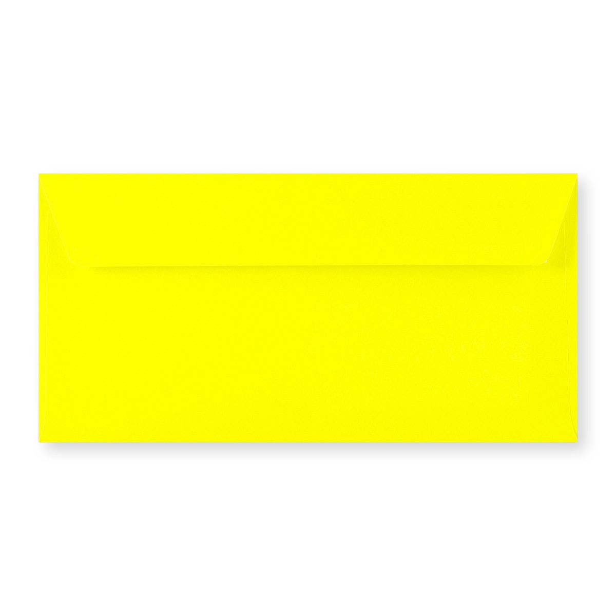 Envelope amarelo néon 110x220 mm (DL)