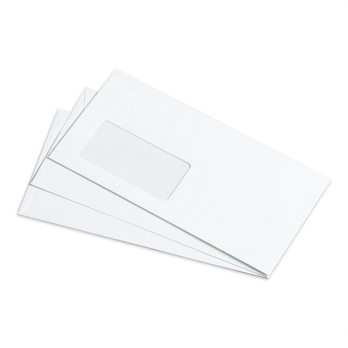 Envelope Opaline com janela 110×220 mm (DL) – Embalagem com 100 unidades