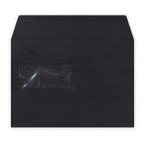 Envelope preto de alto gramagem com janela 162x229 mm (C5)