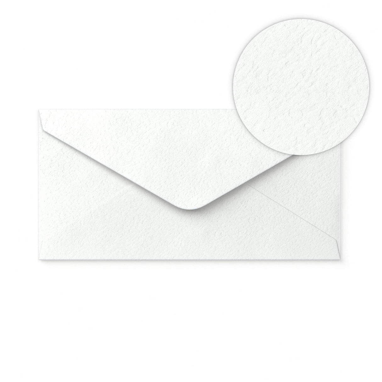 Envelope branco com efeito martelado 110x220 mm (DL)