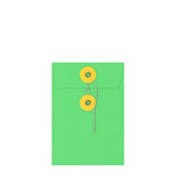 Envelopes coloridos com fecho de corda e anilha