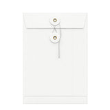 Envelopes coloridos com fecho de corda e anilha