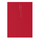 Envelopes coloridos com fecho de corda e anilha