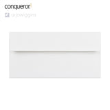 Envelope branco brilhante vergê Conqueror 110x220 mm (DL)